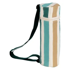 Sac bouteille isotherme en tissu et coton turquoise - Eté A La Mer