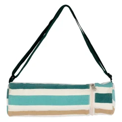 Sac bouteille isotherme en tissu et coton turquoise - Eté A La Mer