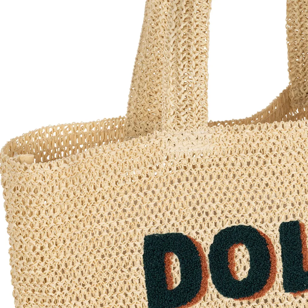 Sac brodé "dolce vita" en corde de papier - Lumi