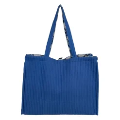 Sac en coton matelassé indigo - Flaura