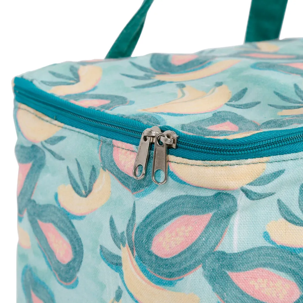 Sac isotherme en tissu vert et jaune - Patchuca