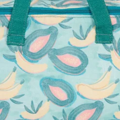Sac isotherme en tissu vert et jaune - Patchuca