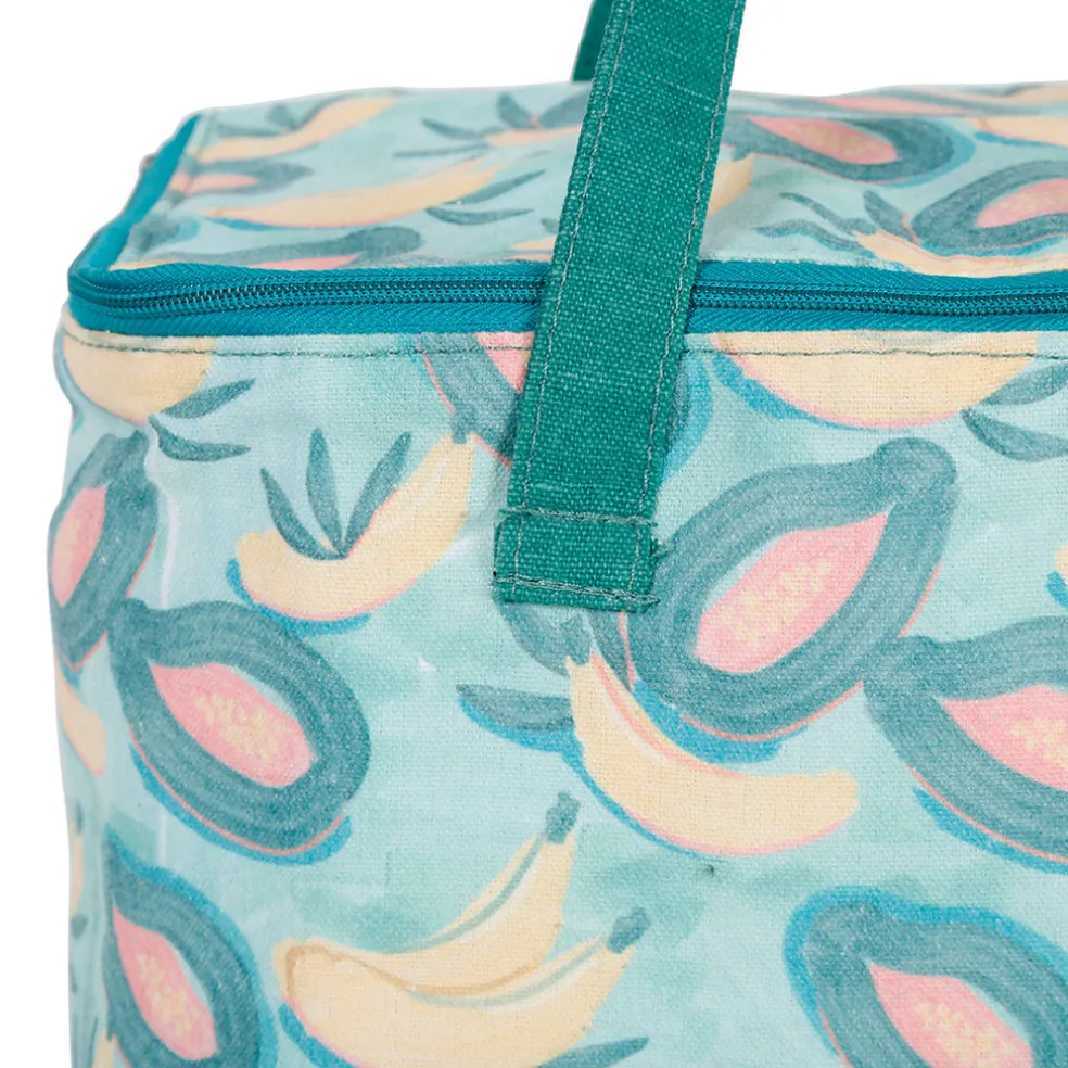 Sac isotherme en tissu vert et jaune - Patchuca