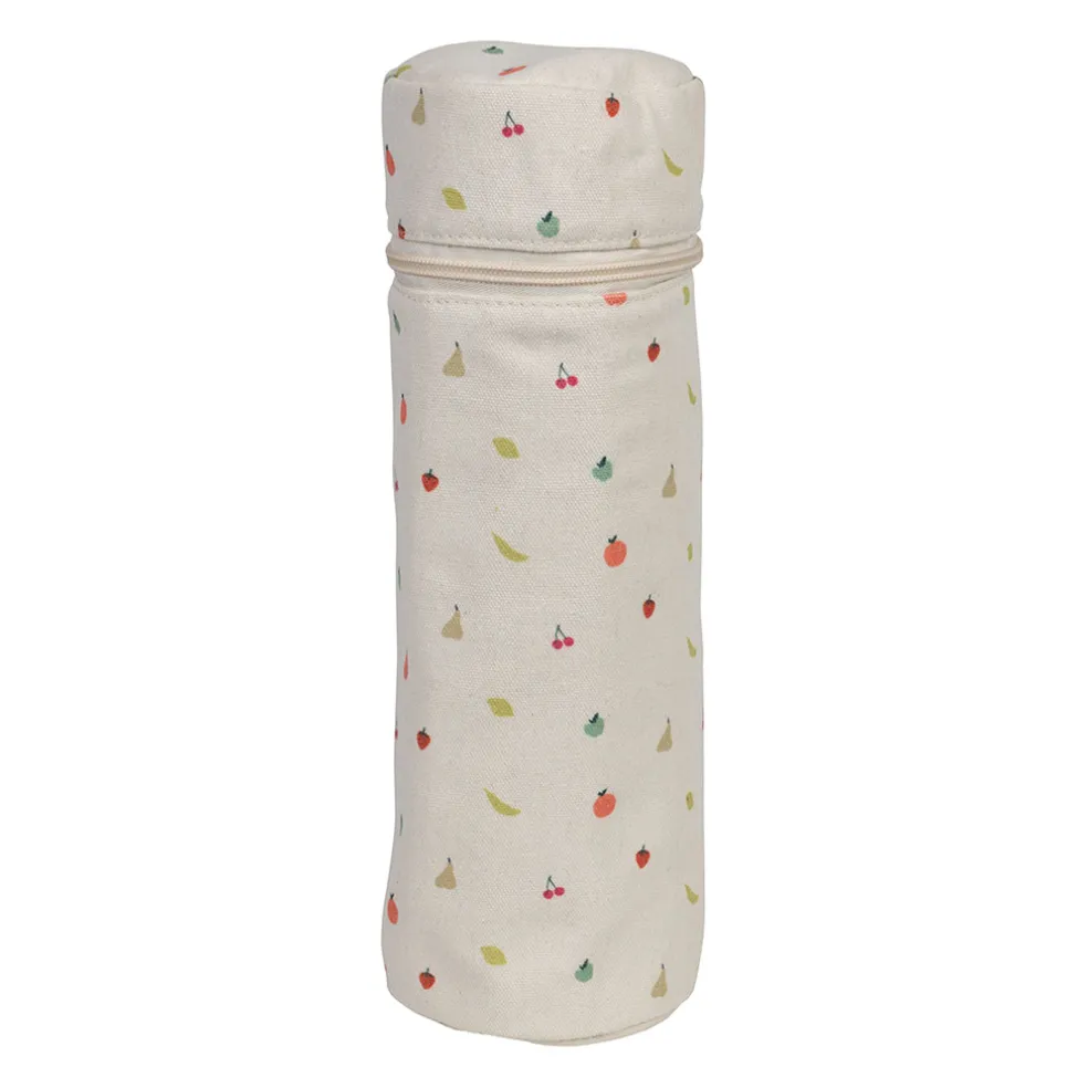 Sac isotherme pour bouteille en coton multicolore h31cm - Les fruits