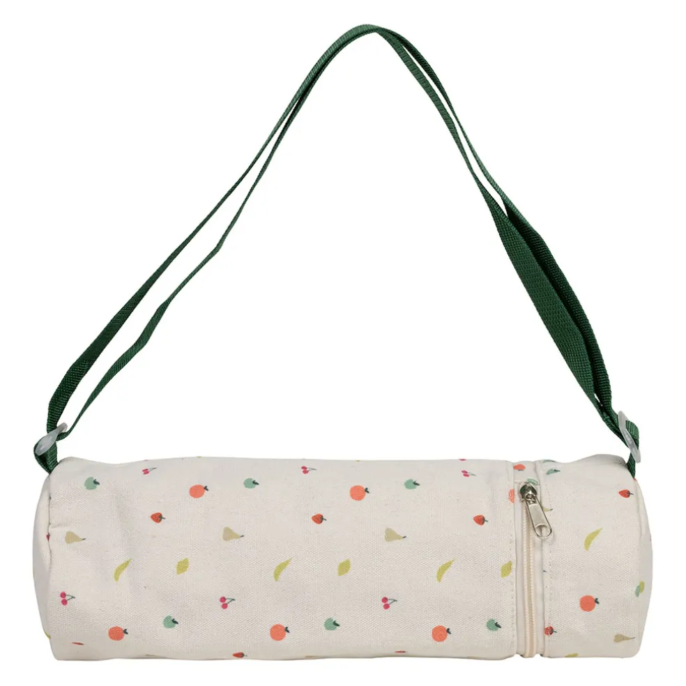Sac isotherme pour bouteille en coton multicolore h31cm - Les fruits