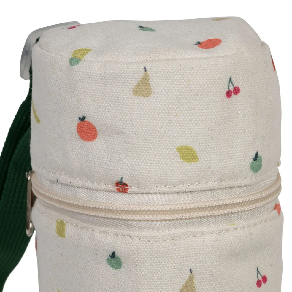Sac isotherme pour bouteille en coton multicolore h31cm - Les fruits