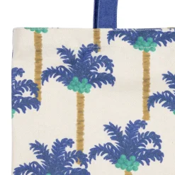 Sac tote bag en coton palmier indigo - Mocoa