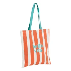 Sac tote bag en tissu corail et émeraude - Palma