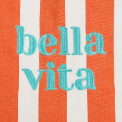 Sac tote bag en tissu corail et émeraude - Palma