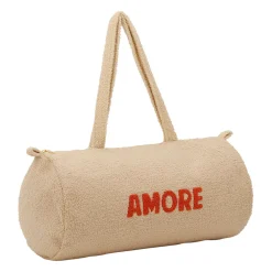 Sac weekend en bouclettes ecru - Funny