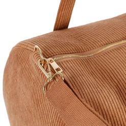 Sac weekend en velours côtelé marron - Funny