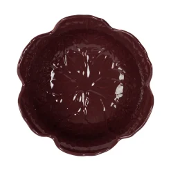 Saladier chou en grès aubergine d22cm - Chou