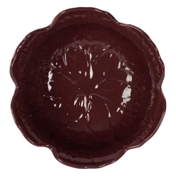 Saladier chou en grès aubergine d27cm - Chou