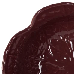 Saladier chou en grès aubergine d27cm - Chou