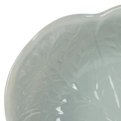 Saladier chou en grès vert d'eau d27cm