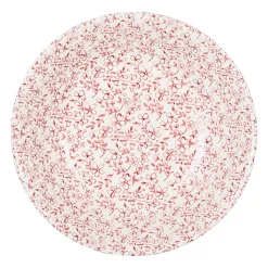 Saladier en faïence blanc et bordeaux - p'tites fleurs