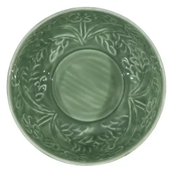 Saladier en fer (x2) ivoire et sauge d25cm - Floraly