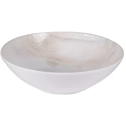 Saladier en grès blanc d24cm - Mojave