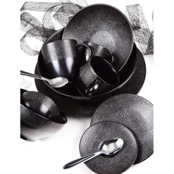 Saladier en grès noir - vesuvio