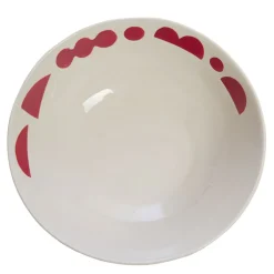 Saladier en grès rouge et blanc d23cm - Ohana