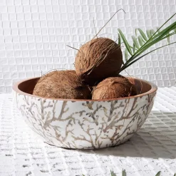 Saladier en manguier beige d30cm - Estran