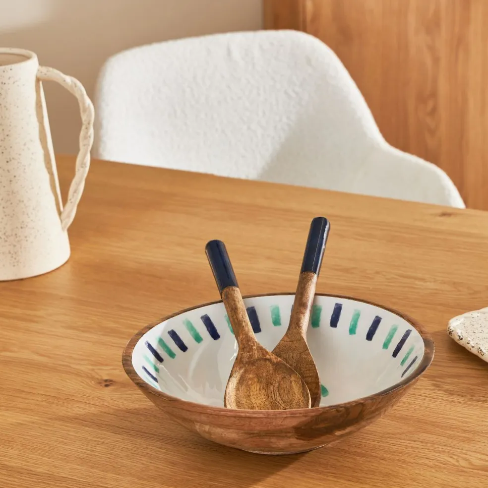 Saladier en manguier écru d28cm - Dolce Vita