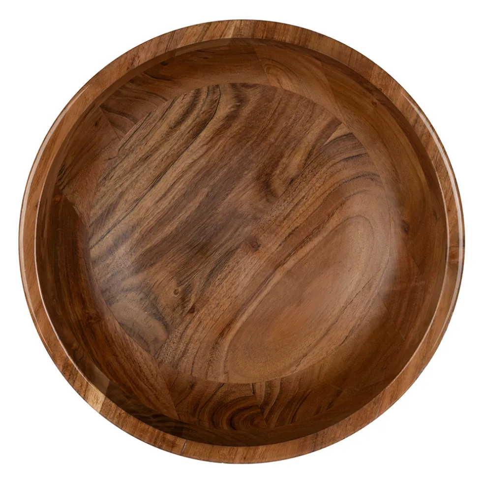 Saladier en manguier turquoise d30cm - Estran