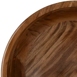 Saladier en manguier turquoise d30cm - Estran