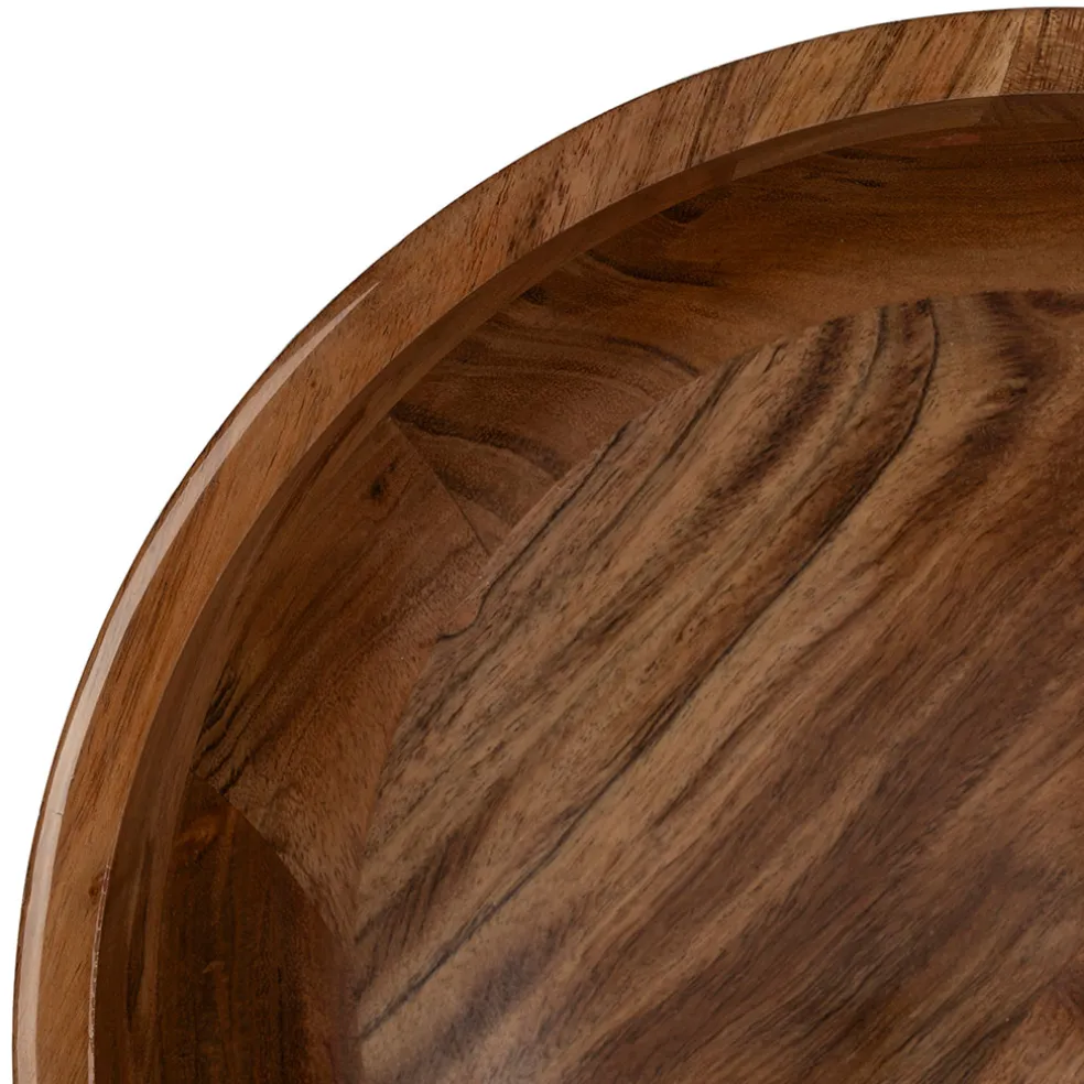 Saladier en manguier turquoise d30cm - Estran