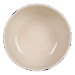 Saladier en terre cuite rayé bleu d21cm - Lisia