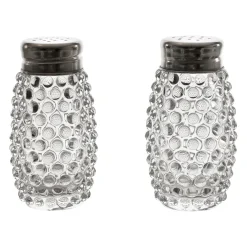 Saliere poivriere en verre -perloa