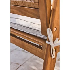 Salon de jardin 4 pièces en acacia naturel et beige - Condao