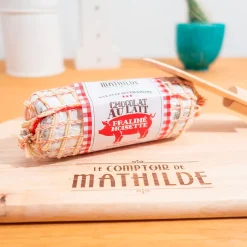 Saucisson chocolat au lait praline noisette