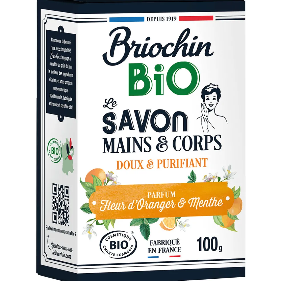 Savon solide fleur d'oranger et menthe - Cosmébio