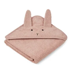 Serviette à capuche albert rose lapin