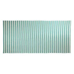 Serviette de bain en coton et polyester turquoise 90x180cm - Palma
