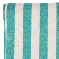 Serviette de bain en coton et polyester turquoise 90x180cm - Palma
