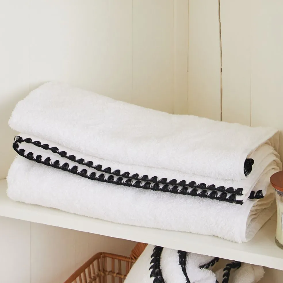 Serviette de douche en coton blanc 90x140cm - issey