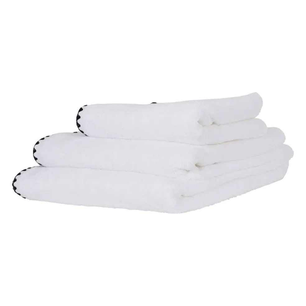 Serviette de douche en coton blanc 90x140cm - issey