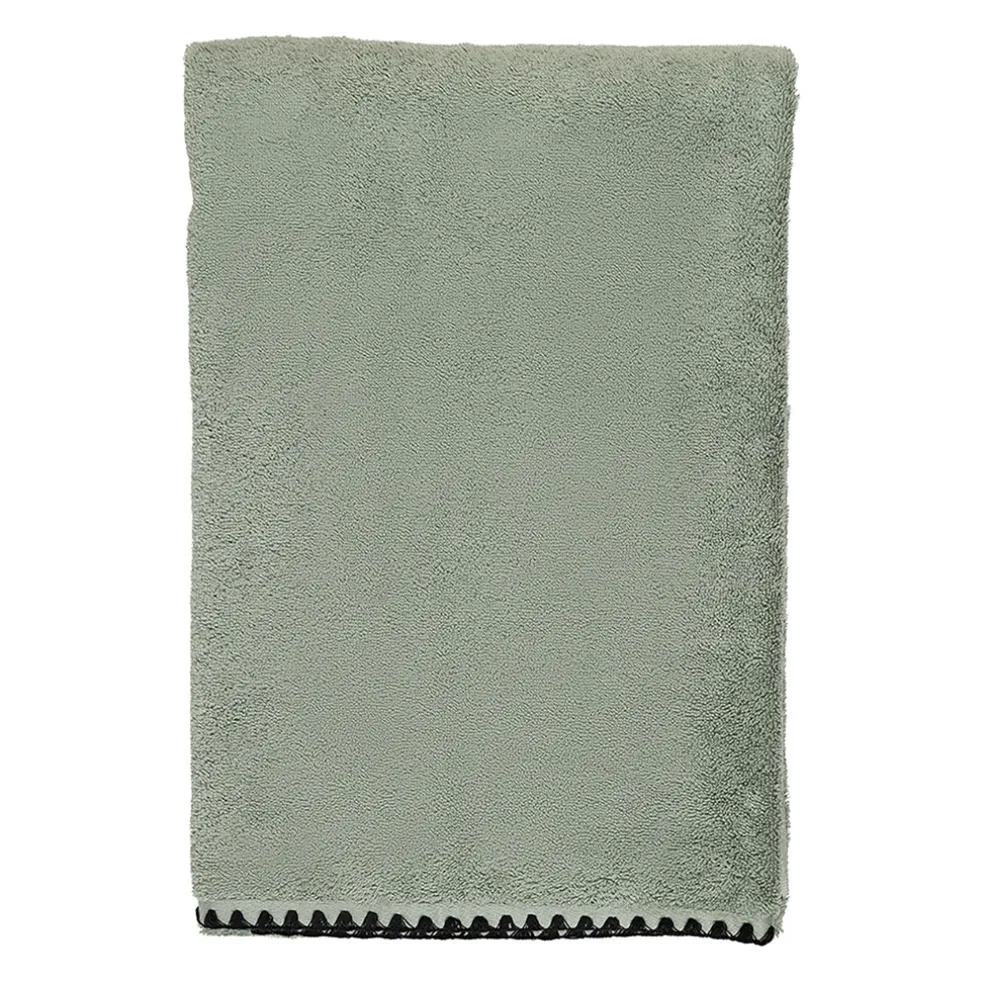 Serviette de douche en coton celadon 90x140cm - Issey