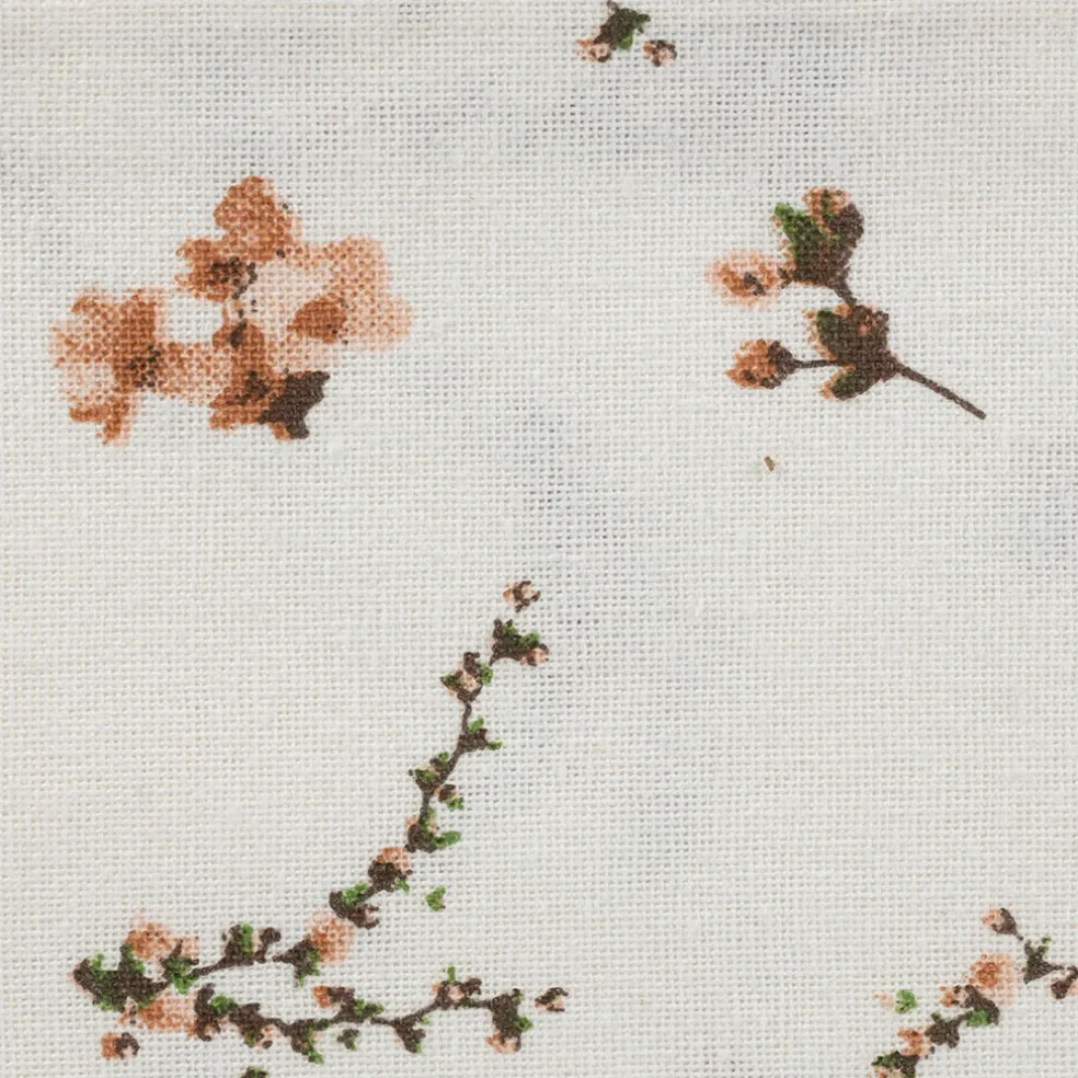 Serviette de table en coton rose et vert 40x40cm - Louise