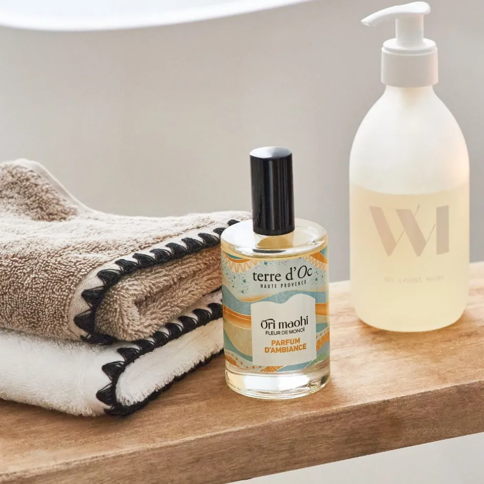 Serviette de toilette en coton lin 30x50cm - Issey