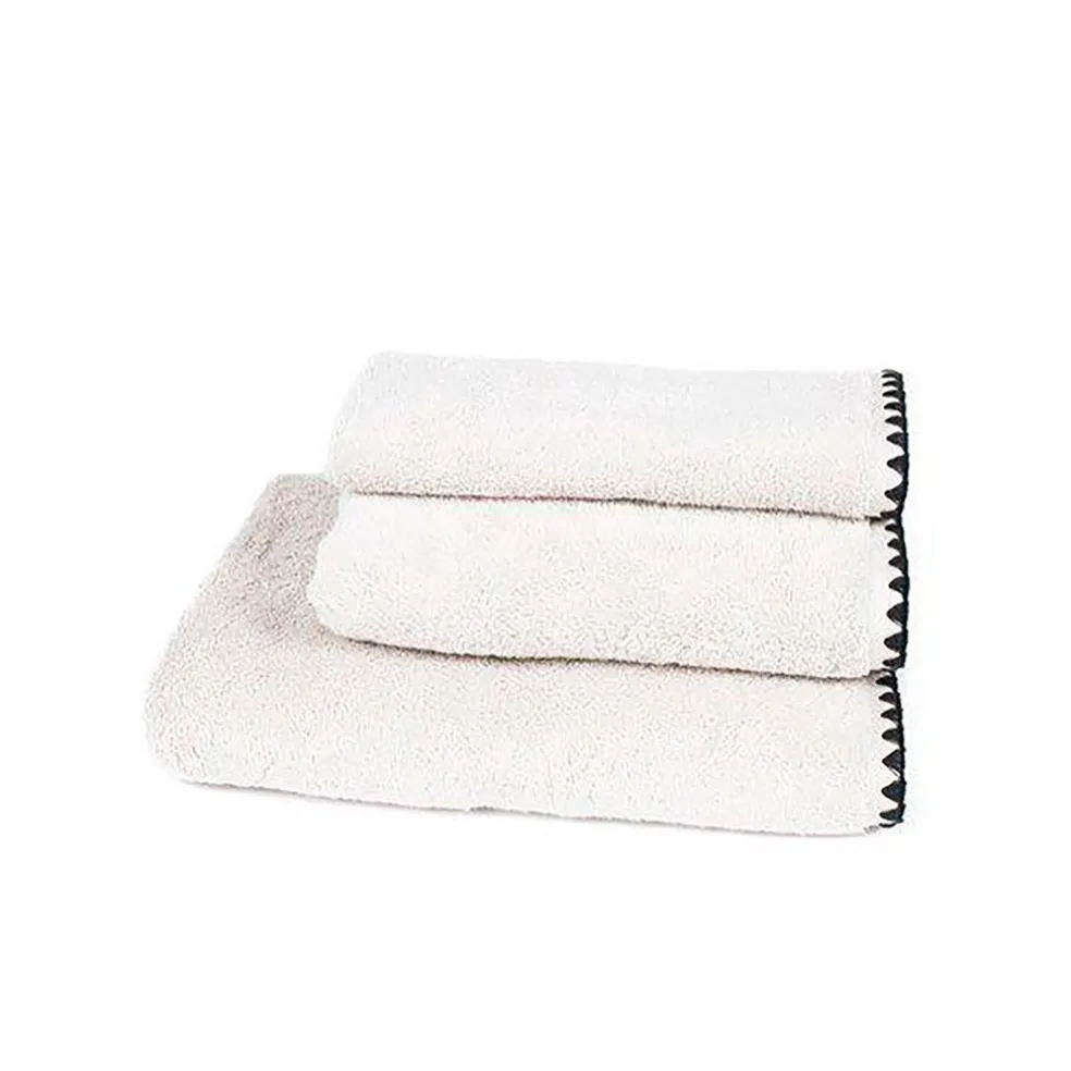 Serviette de toilette invité en coton craie 30x50cm - Issey