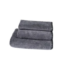 Serviette de toilette invité en coton granit 30x50cm - Issey