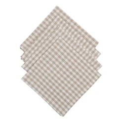 Serviettes x4 beige 40x40cm en coton - appoline