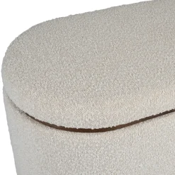 Set de 2 bancs coffre en tissu et pin blanc - Alpinia