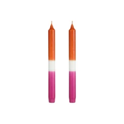 Set de 2 bougies chandelier orange