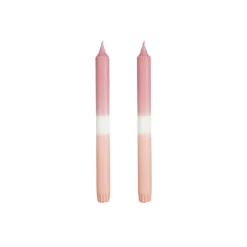 Set de 2 bougies chandelier rose