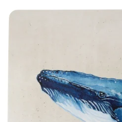 Set de table baleine en vinyle bleu 30x45cm - Baleine