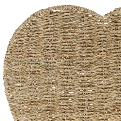 Set de table coeur en jonc de mer naturel 37x38cm - Borneo